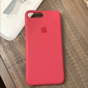 New iPhone 7/8 Plus Apple Silicone Case Rose Red